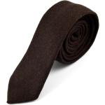 Cravatte artigianali marrone scuro di lana per Uomo 