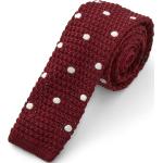 Cravatte rosse in poliestere in maglia per Uomo 