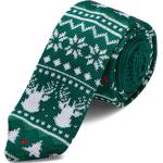 Cravatte eleganti verdi per Natale in maglia per Uomo Trendhim 
