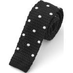 Cravatte nere a pois in maglia per Uomo 