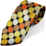 Cravatte artigianali multicolore di seta a pois per Uomo 