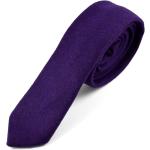 Cravatte artigianali classiche viola di lana per Uomo 