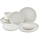 Servizi piatti bianco sporco finitura satinata 12 pezzi CreaTable 