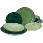 Servizi piatti verde scuro 12 pezzi CreaTable Nature Collection 