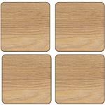 Set of 4 OAK Wood COASTERS By Creative Tops