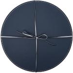 Creative Tops - Set di 4 tovagliette rotonde, in ecopelle, colore: grigio/nero, 29 cm, colore: Grigio