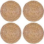Set of 4 NATURAL Water Hyacinth WEAVE PLACEMATS Tablemats BY CREATIVE TOPS