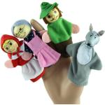 Marionette  di legno da dita per bambina 10 cm Cappuccetto Rosso 