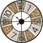 Orologi vintage beige di legno da parete design Versa 
