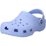 Sandali bassi larghezza E blu chiaro tinta unita con punta rotonda con allacciatura elasticizzata per bambino Crocs 
