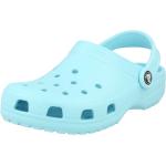 Sandali bassi blu chiaro tinta unita con punta rotonda con allacciatura elasticizzata per bambino Crocs 