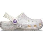 Scarpe estive larghezza E bianche numero 20 con glitter per bambini Crocs Classic 