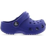 Sandali larghezza E classici blu numero 19 con punta rotonda con allacciatura elasticizzata con cinturino per neonato Crocs 