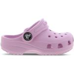 Sandali larghezza E classici rosa numero 25 con punta rotonda con allacciatura elasticizzata con cinturino per neonato Crocs 