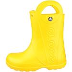 Scarpe invernali larghezza E gialle numero 33 di gomma a righe per bambini Crocs 