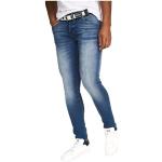 Crosshatch Barbeck Jeans Slim, Colore: Blu, W38 / L32 Uomo