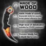 CS2CS:GO Coltello in legno Karambit Howling, Maskbro, coltello in legno, in legno, per i fan dell'offensiva globale di counter strike