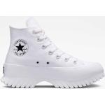 Sneakers larghezza E scontate eleganti bianche numero 40 di gomma traspiranti platform per Donna Converse Ctas 