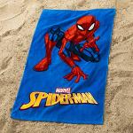 Asciugamani blu 70x120 di cotone da bagno CTI Spiderman 