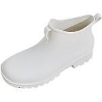 Stivali larghezza E eleganti bianchi numero 42 in PVC impermeabili per l'estate da pioggia per Donna 