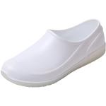 Stivali larghezza E eleganti bianchi numero 43 in PVC impermeabili per l'estate con tacco per Donna 