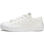 Sneakers larghezza E casual bianche numero 38 di gomma con stringhe con tacco da 3 cm a 5 cm per Donna Cult Placebo 