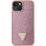 Custodie iPhone rosa con strass rigide Guess 