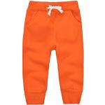 CuteOn Unisex Bambini Elastico in Vita Cotone Caldo Pantaloni Pants per Bambini Bottoms Orange 1Anni