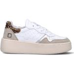 Sneakers larghezza E beige numero 36 con stringhe con tacco da 5 cm a 7 cm platform per Donna D.A.T.E. 