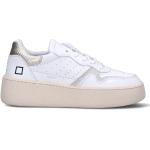 Sneakers larghezza E scontate bianche numero 38 con stringhe con tacco da 5 cm a 7 cm platform per Donna D.A.T.E. 