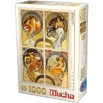 D-Toys Puzzle 1000 pezzi Alphonse Mucha Arts pcs Puzzle, Multicolore, 68x47 cm, 5947502875895/ MU 10