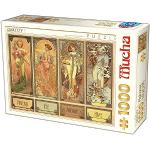 D-Toys Puzzle 1000 pezzi Alphonse Mucha Seasons pcs Puzzle, Multicolore, 68x47 cm, 5947502875901/ MU 12