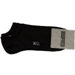 Datch Confezione 2 paia calzini calze girocaviglia con costina unisex cotone bipack articolo CX0006, D101 Nero - Black, 35