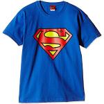 T-shirt manica corta casual blu reale 4 anni taglie comode mezza manica per bambini DC Comics Superman 