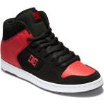 Sneakers alte larghezza E scontate rosse numero 42,5 in pelle di mucca per Uomo DC Shoes Manteca 