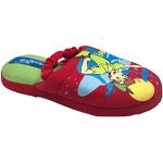 Pantofole larghezza E rosse numero 30 di cotone per bambini De Fonseca Disney Peter 