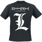 Death Note L Symbol Uomo T-Shirt Nero S 100% Coton