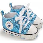 Sneakers larghezza E blu numero 20 con glitter antiscivolo per neonato 