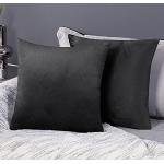 Cuscini grigio scuro 50x50 cm in velluto 2 pezzi per divani morbidi 