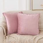 Cuscini rosa 50x50 cm in microfibra 2 pezzi per divani morbidi 