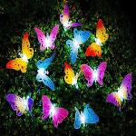 Lampade solari multicolore a tema farfalla 