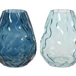 Vasi blu di vetro 26 cm 