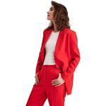 Tailleur elegante rosso XL in poliestere traspirante con pantalone per Donna Defacto 