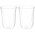 Bicchieri 220 ml scontati trasparenti di vetro con doppio fondo da acqua Delonghi 