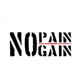 DesignDivil No Pain No Gain Fitness Combat Sport Adesivi da Parete 2 Misure/3 Opzioni di Colore, Black/Red Stripe, 1mtr Wide x 40cm High