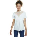 Magliette & T-shirt bianche XS di cotone a fiori con scollo tondo mezza manica con scollo rotondo per Donna Desigual 