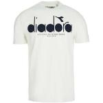 T-shirt scontate bianche XS da fitness per Uomo Diadora 