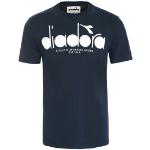 T-shirt scontate blu XS da fitness per Uomo Diadora 