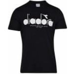 T-shirt nere XS mezza manica da fitness per Uomo Diadora 