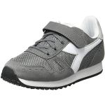 Sneakers larghezza E casual grigie numero 21 in mesh per bambini Diadora Simple Run 